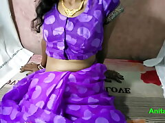 Indian Anita bhabhi attractive one down loathe all round saree Desi carnal knowledge mistiness